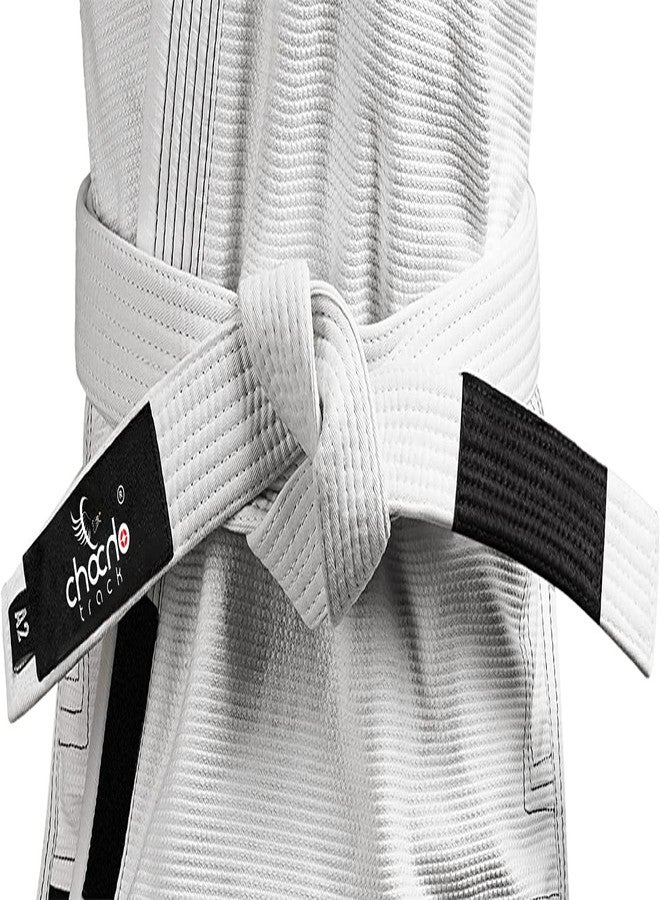 ChoCho Track Jiu Jitsu BJJ Belts Brazilian Adult A1 A2 A3 A4 Black Brown Purple Blue White (White, A1) - Image 2